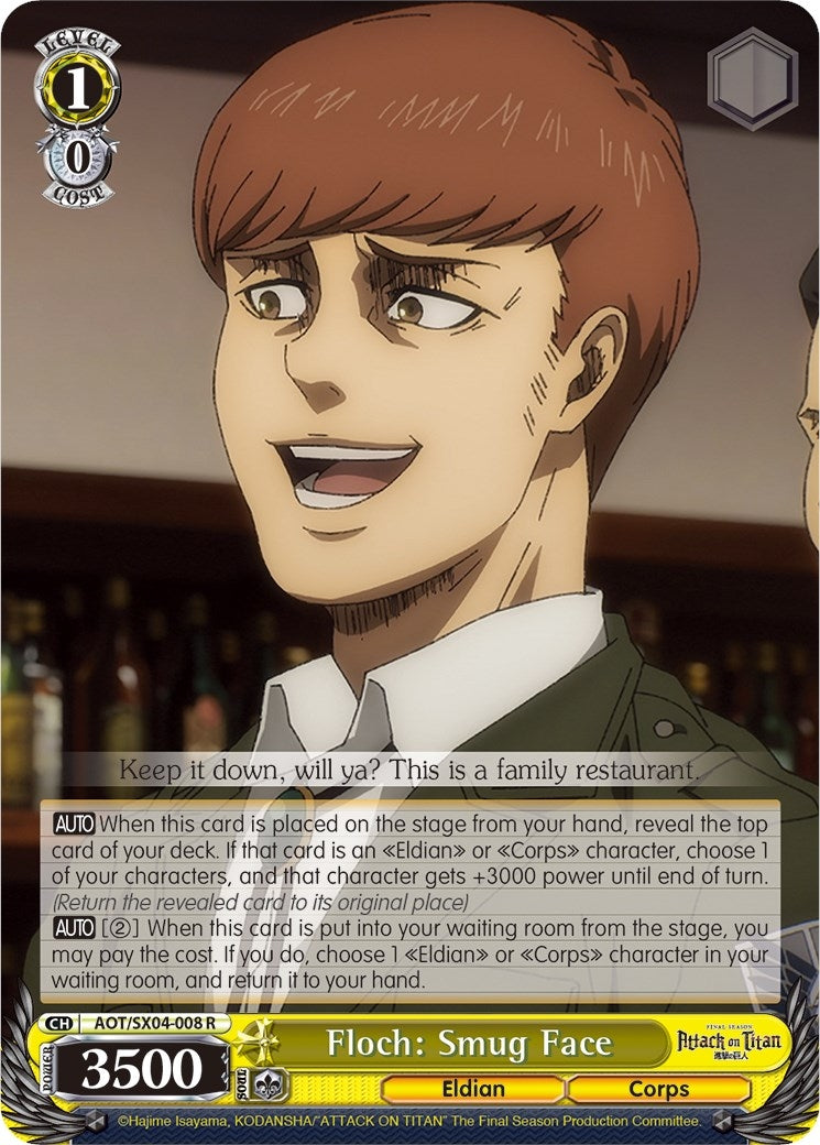 Image for Floch: Smug Face (Attack On Titan: Final Season) (AOT/SX04-008 R) - Weiss Schwarz