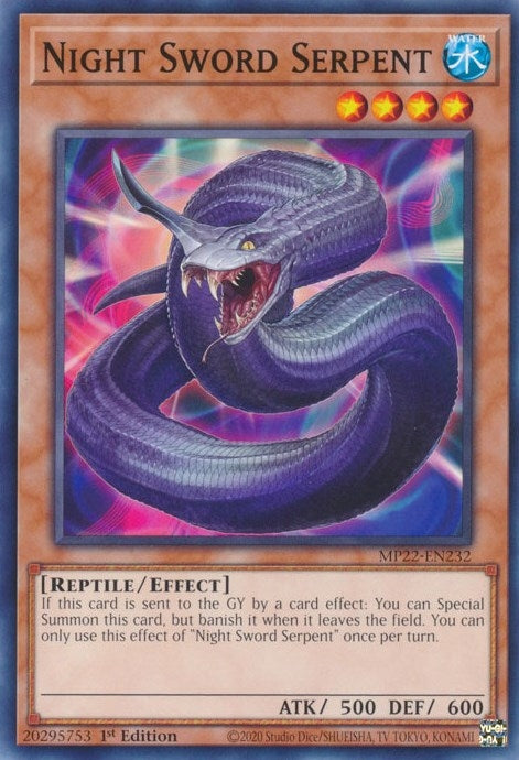 Image for Night Sword Serpent (2022 Tin of the Pharaoh's Gods) (MP22-EN232) - YuGiOh