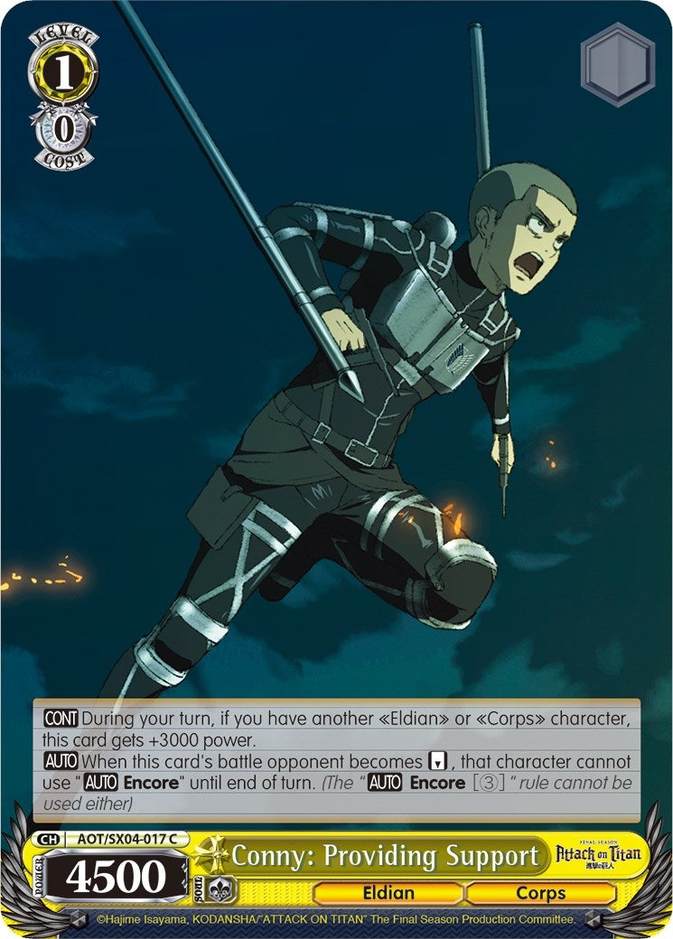 Image for Conny: Providing Support (Attack On Titan: Final Season) (AOT/SX04-017 C) - Weiss Schwarz