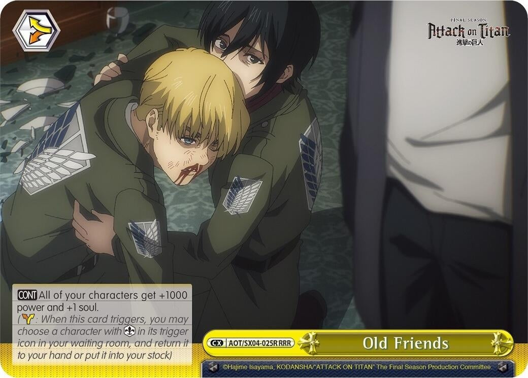 Image for Old Friends (RRR) (Attack On Titan: Final Season) (AOT/SX04-025R RRR) - Weiss Schwarz