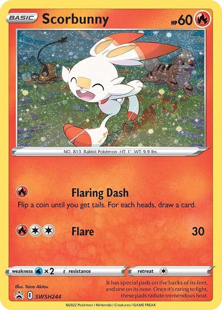 Image for Scorbunny - SWSH244 (Cosmos Holo) (SWSH: Sword & Shield Promo Cards) (SWSH244) - Pokemon