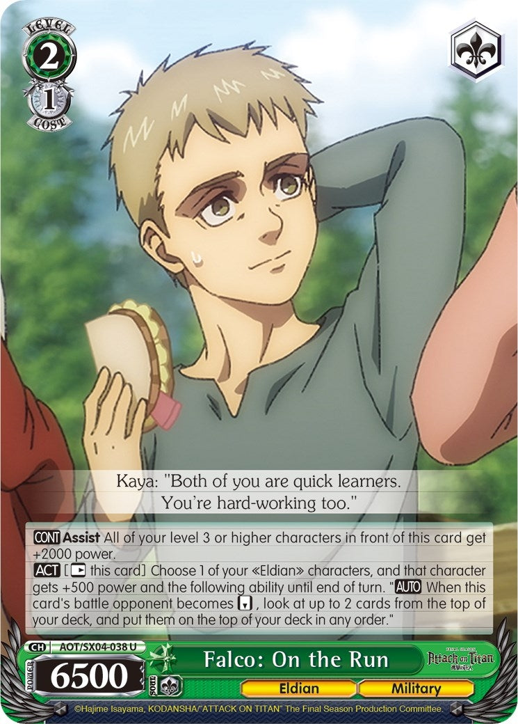 Image for Falco: On the Run (Attack On Titan: Final Season) (AOT/SX04-038 U) - Weiss Schwarz