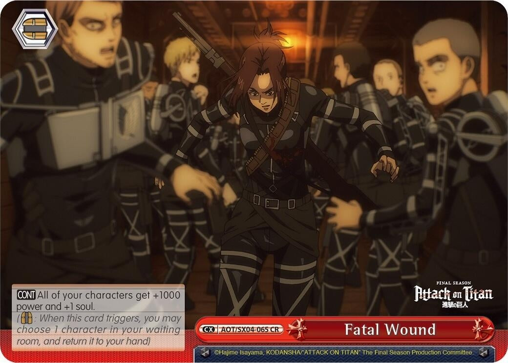 Image for Fatal Wound (Attack On Titan: Final Season) (AOT/SX04-065 CR) - Weiss Schwarz