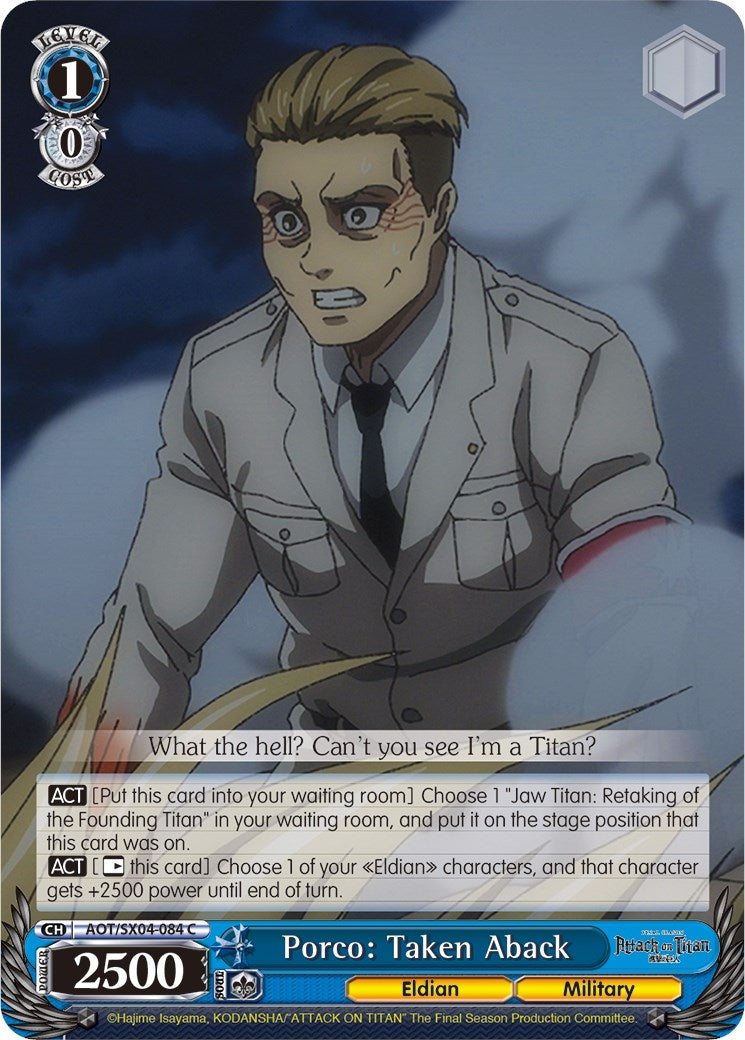 Image for Porco: Taken Aback (Attack On Titan: Final Season) (AOT/SX04-084 C) - Weiss Schwarz