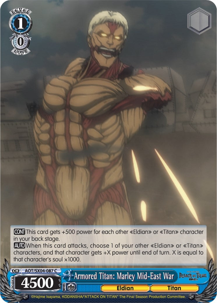 Image for Armored Titan: Marley Mid-East War (Attack On Titan: Final Season) (AOT/SX04-087 C) - Weiss Schwarz