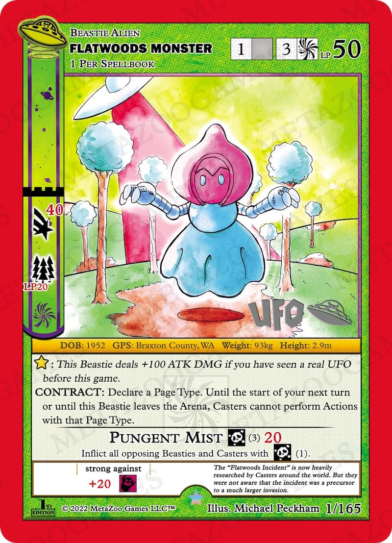 Image for Flatwoods Monster (UFO: First Edition Spoiler Pack) (001/165) - MetaZoo