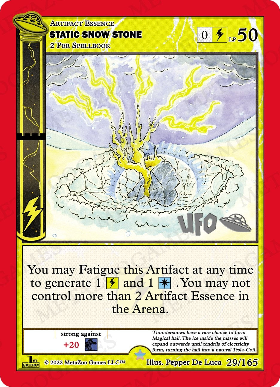 Image for Static Snow Stone (UFO: First Edition Spoiler Pack) (029/165) - MetaZoo
