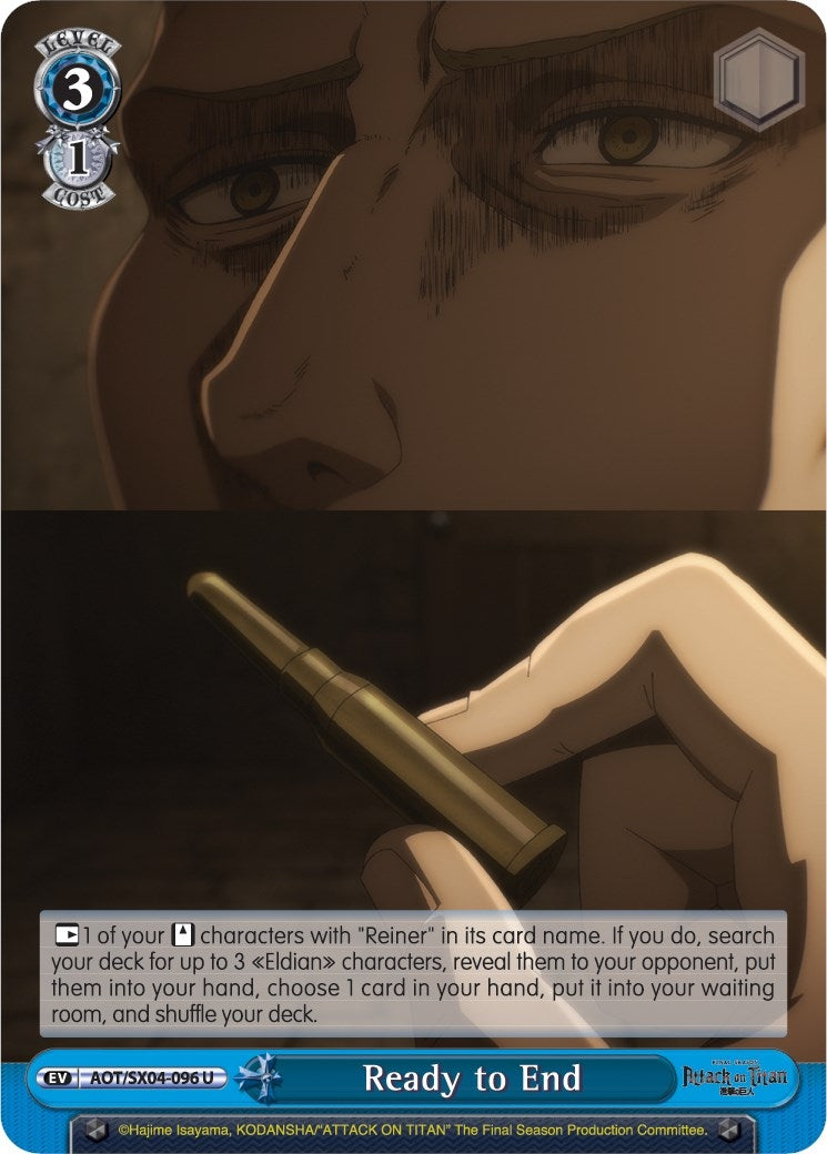 Image for Ready to End (Attack On Titan: Final Season) (AOT/SX04-096 U) - Weiss Schwarz