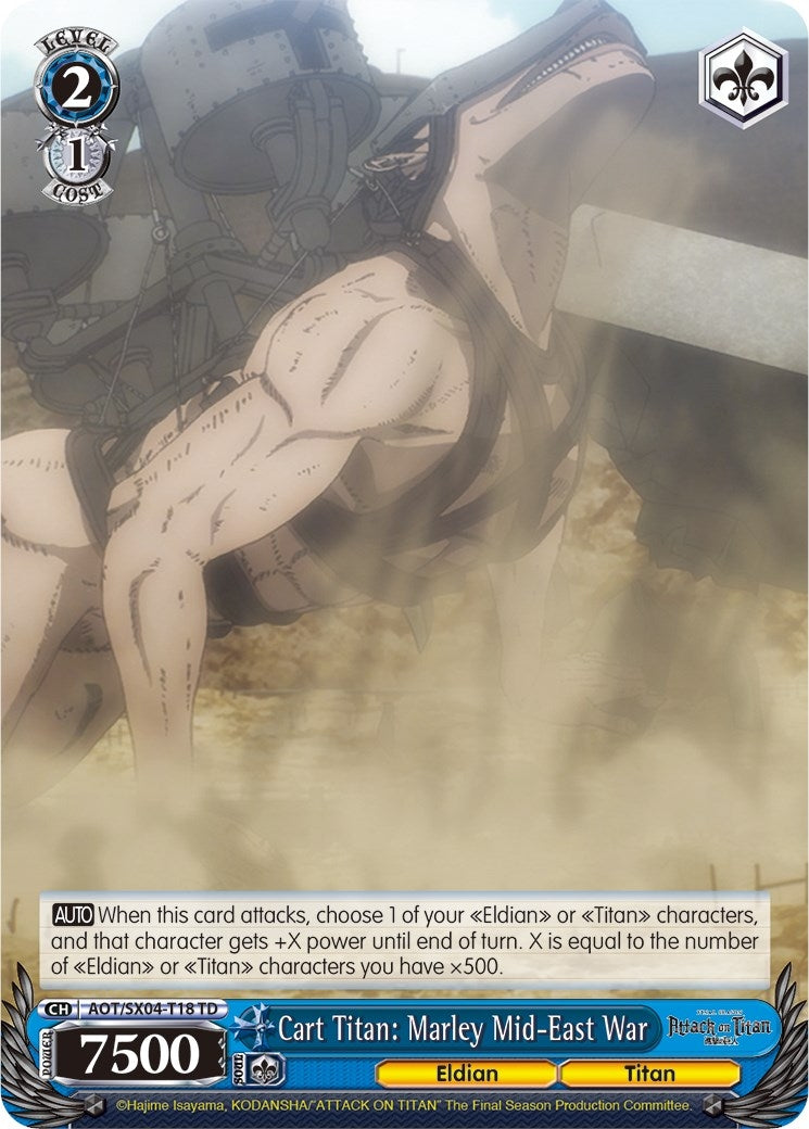 Image for Cart Titan: Marley Mid-East War (Attack On Titan: Final Season) (AOT/SX04-T18 TD) - Weiss Schwarz