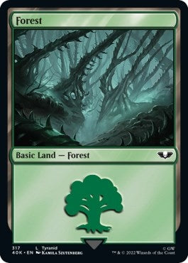 Image for Forest (317) (Surge Foil) (Universes Beyond: Warhammer 40,000) (317) - Magic: The Gathering