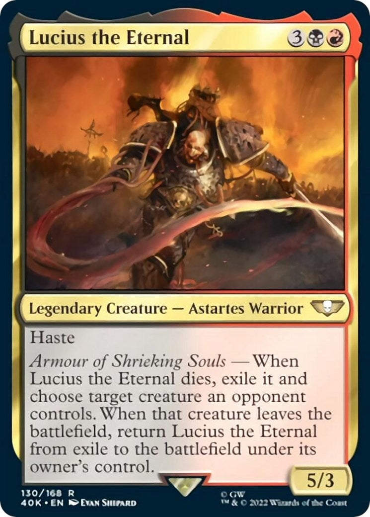 Image for Lucius the Eternal (Surge Foil) (Universes Beyond: Warhammer 40,000) (130) - Magic: The Gathering