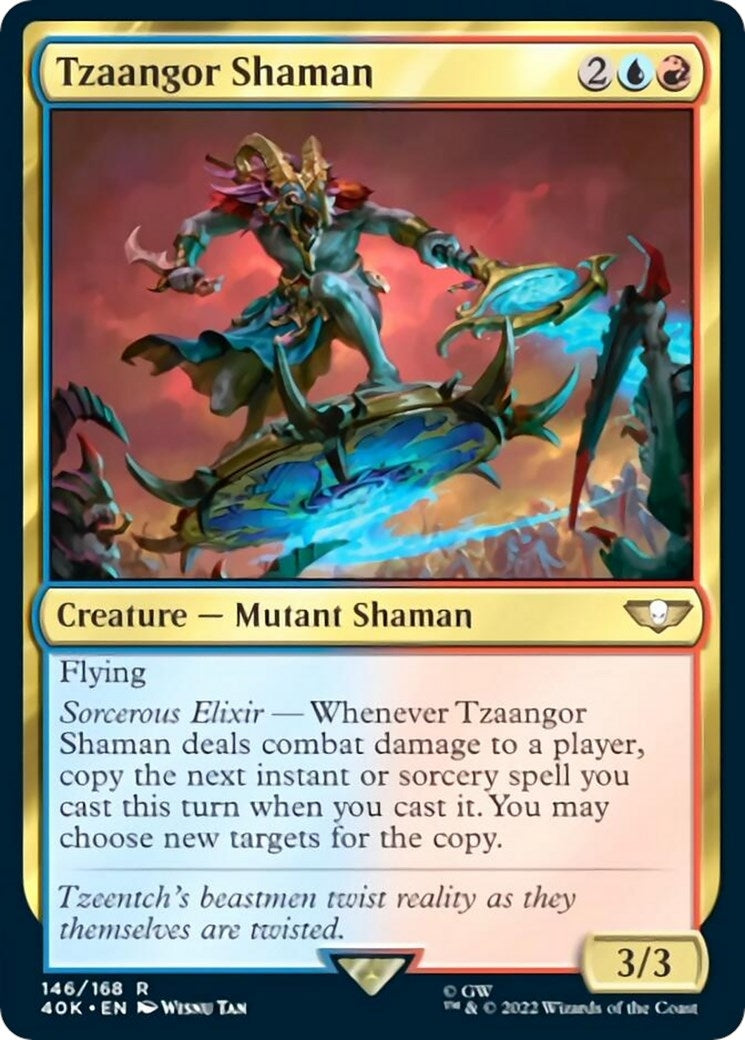 Image for Tzaangor Shaman (Surge Foil) (Universes Beyond: Warhammer 40,000) (146) - Magic: The Gathering