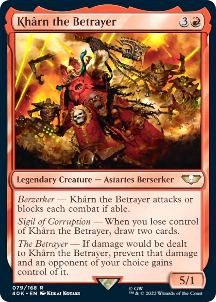 Image for Kharn the Betrayer (Surge Foil) (Universes Beyond: Warhammer 40,000) (79) - Magic: The Gathering