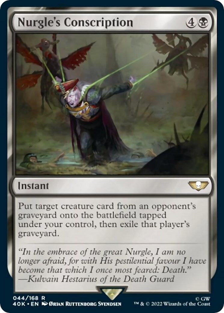 Image for Nurgle's Conscription (Surge Foil) (Universes Beyond: Warhammer 40,000) (44) - Magic: The Gathering