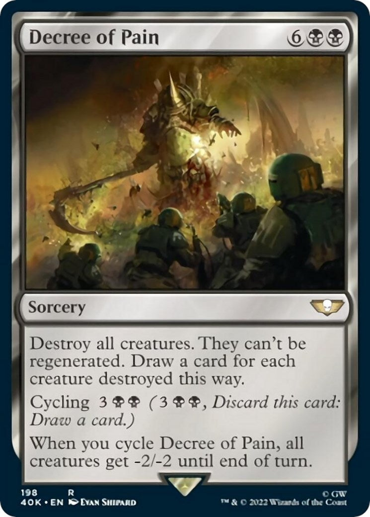 Image for Decree of Pain (Surge Foil) (Universes Beyond: Warhammer 40,000) (198) - Magic: The Gathering