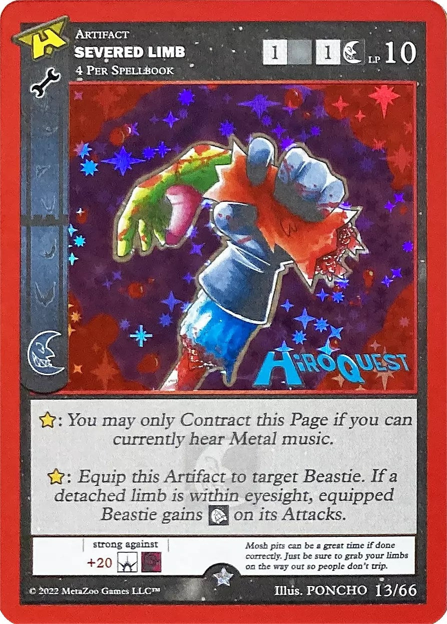 Image for Severed Limb (Hiroquest Promos) (13/66) - MetaZoo