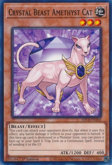Image for Crystal Beast Amethyst Cat (Structure Deck: Legend of the Crystal Beasts) (SDCB-EN002) - YuGiOh