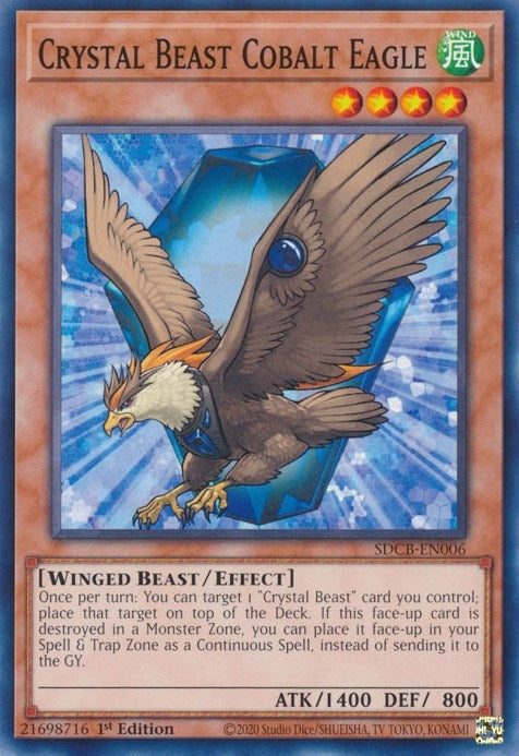 Image for Crystal Beast Cobalt Eagle (Structure Deck: Legend of the Crystal Beasts) (SDCB-EN006) - YuGiOh