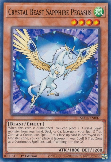 Image for Crystal Beast Sapphire Pegasus (Structure Deck: Legend of the Crystal Beasts) (SDCB-EN007) - YuGiOh