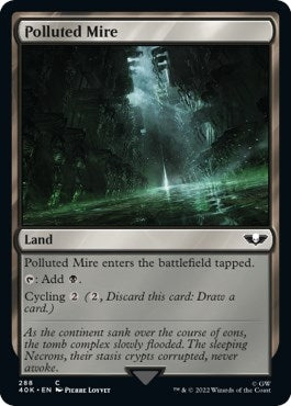 Image for Polluted Mire (Universes Beyond: Warhammer 40,000) (288) - Magic: The Gathering