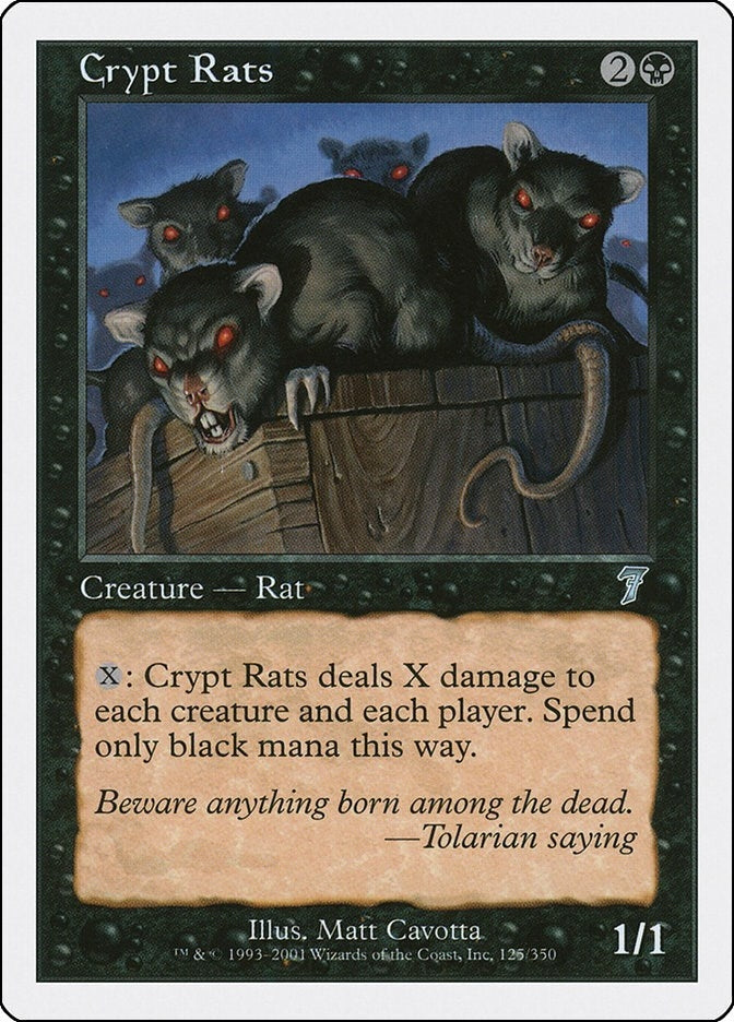 Image for Crypt Rats (7th Edition) (125) - Magic: The Gathering
