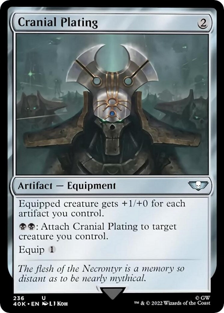 Image for Cranial Plating (Surge Foil) (Universes Beyond: Warhammer 40,000) (236) - Magic: The Gathering