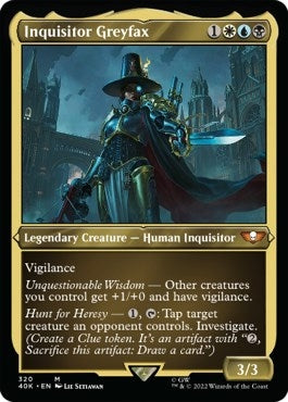 Image for Inquisitor Greyfax (Display Commander) (Foil Etched) - Thick Stock (Universes Beyond: Warhammer 40,000) (320) - Magic: The Gathering