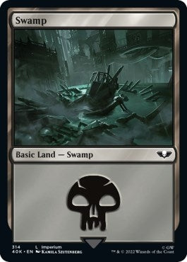 Image for Swamp (314) (Surge Foil) (Universes Beyond: Warhammer 40,000) (314) - Magic: The Gathering