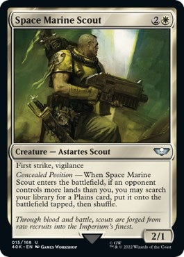 Image for Space Marine Scout (Surge Foil) (Universes Beyond: Warhammer 40,000) (15) - Magic: The Gathering