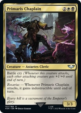 Image for Primaris Chaplain (Surge Foil) (Universes Beyond: Warhammer 40,000) (137) - Magic: The Gathering