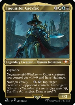 Image for Inquisitor Greyfax (Display Commander) (Surge Foil) - Thick Stock (Universes Beyond: Warhammer 40,000) (179) - Magic: The Gathering