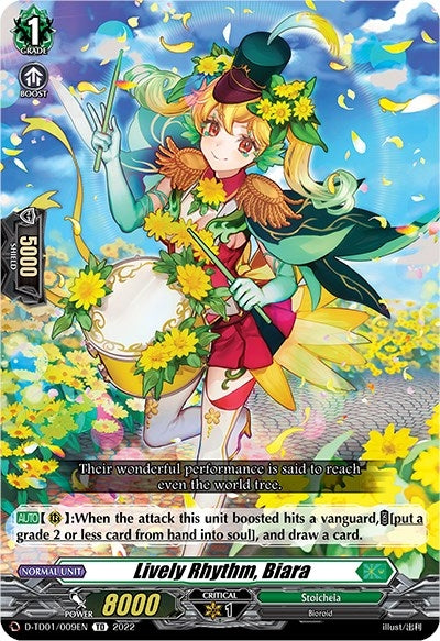 Image for Lively Rhythm, Biara (D-TD01: Urara Haneyama -Bandmaster of Blossoming Bonds-) (D-TD01/009EN) - Cardfight Vanguard