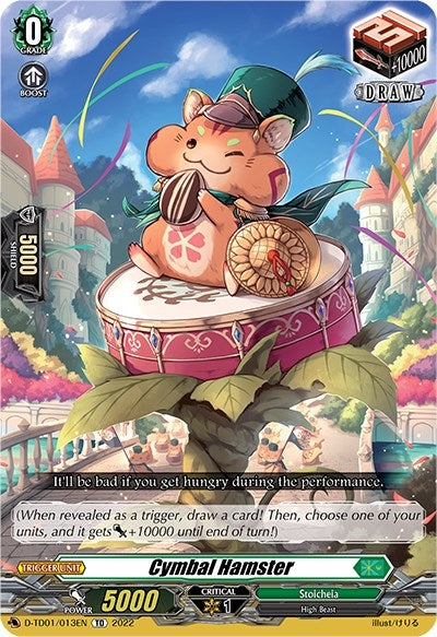 Image for Cymbal Hamster (D-TD01: Urara Haneyama -Bandmaster of Blossoming Bonds-) (D-TD01/013EN) - Cardfight Vanguard