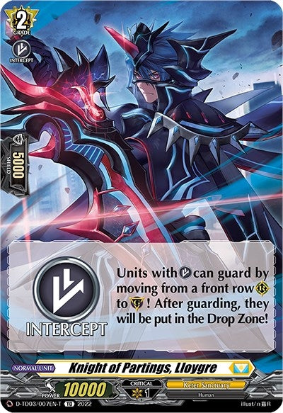 Image for Knight of Partings, Lloygre (Tutorial Card) (D-TD03: Raika Koshiba -Skyfall Executors-) (D-TD03/007EN-T) - Cardfight Vanguard