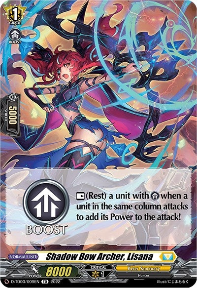 Image for Shadow Bow Archer, Lisana (D-TD03: Raika Koshiba -Skyfall Executors-) (D-TD03/009EN) - Cardfight Vanguard