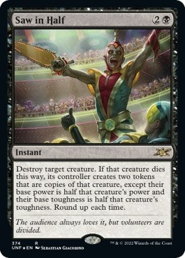 Image for Saw in Half (Galaxy Foil) (Unfinity) (374) - Magic: The Gathering