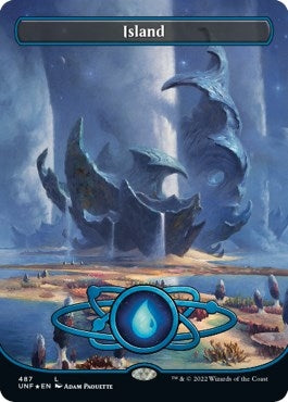 Image for Island (487) (Borderless) (Galaxy Foil) (Unfinity) (487) - Magic: The Gathering