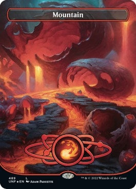 Image for Mountain (489) (Borderless) (Galaxy Foil) (Unfinity) (489) - Magic: The Gathering
