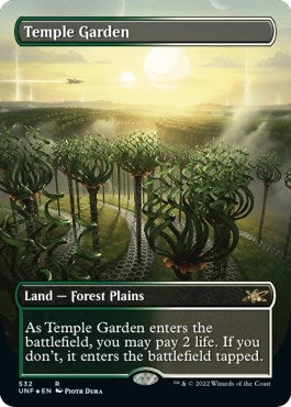 Image for Temple Garden (Borderless) (Galaxy Foil) (Unfinity) (532) - Magic: The Gathering