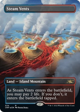 Image for Steam Vents (Borderless) (Galaxy Foil) (Unfinity) (534) - Magic: The Gathering