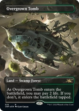 Image for Overgrown Tomb (Borderless) (Galaxy Foil) (Unfinity) (535) - Magic: The Gathering