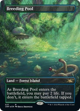 Image for Breeding Pool (Borderless) (Galaxy Foil) (Unfinity) (537) - Magic: The Gathering