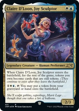 Image for Claire D'Loon, Joy Sculptor (Galaxy Foil) (Unfinity) (451) - Magic: The Gathering