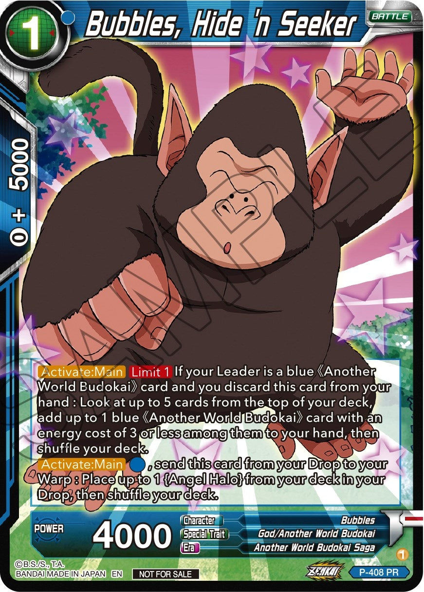 Image for Bubbles, Hide 'n Seeker (Zenkai Series Tournament Pack Vol.1) (Tournament Promotion Cards) (P-408) - Dragon Ball Super: Masters