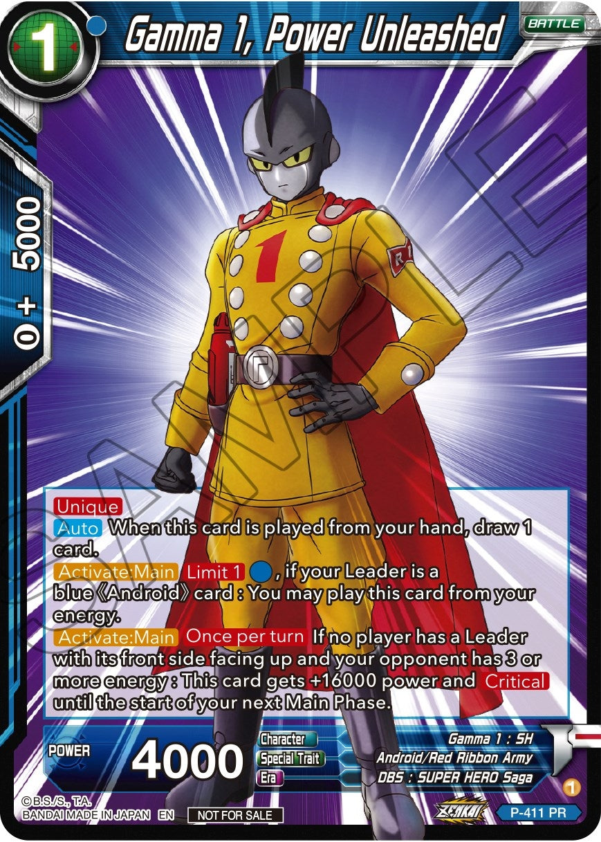 Image for Gamma 1, Power Unleashed (Zenkai Series Tournament Pack Vol.1) (Tournament Promotion Cards) (P-411) - Dragon Ball Super: Masters