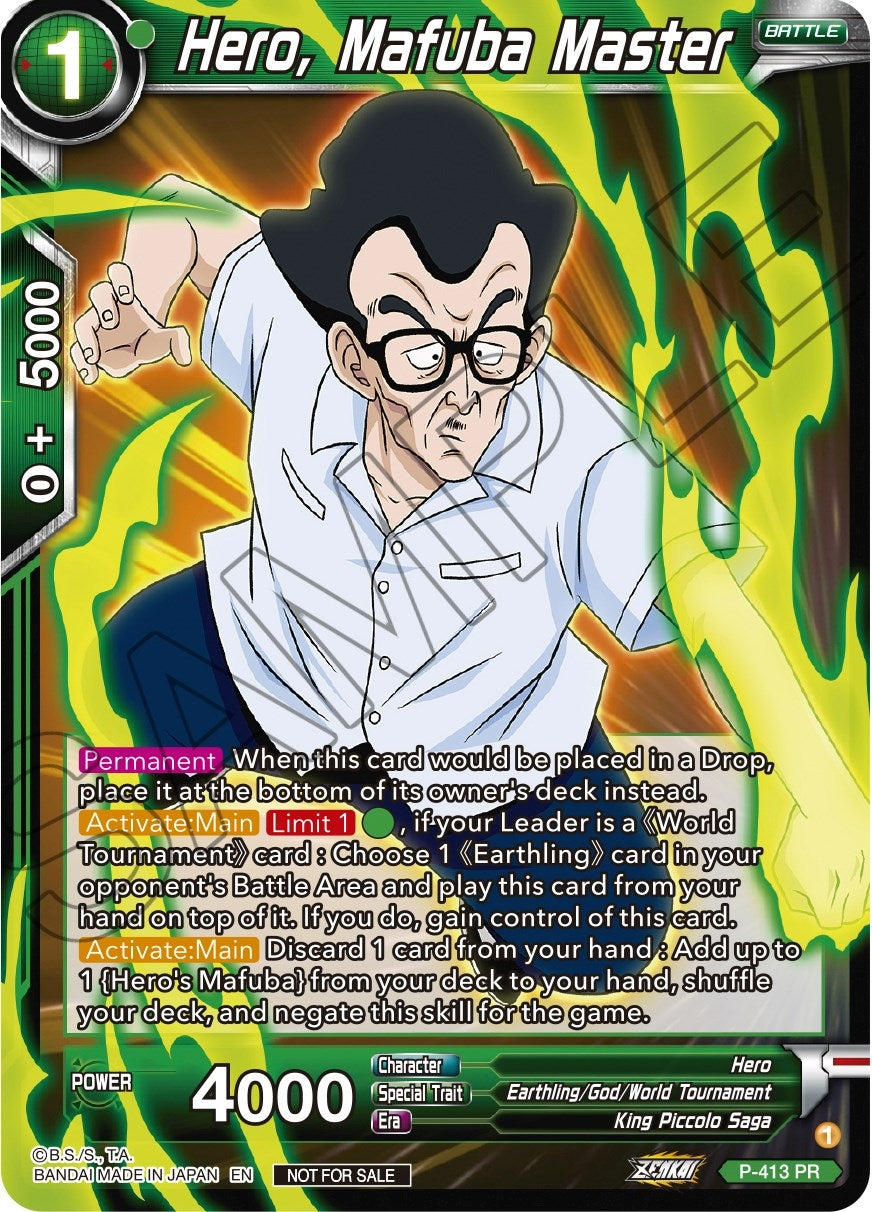 Image for Hero, Mafuba Master (Zenkai Series Tournament Pack Vol.1) (Tournament Promotion Cards) (P-413) - Dragon Ball Super: Masters