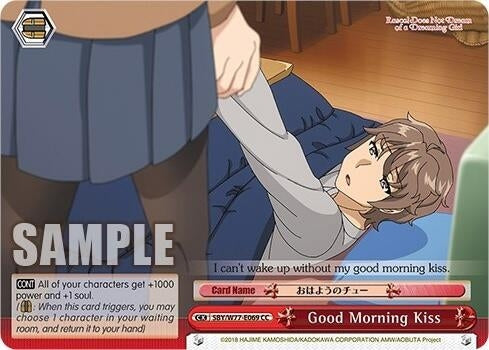 Image for Good Morning Kiss (Rascal Does Not Dream of a Dreaming Girl) (SBY/W77-E069 CC) - Weiss Schwarz