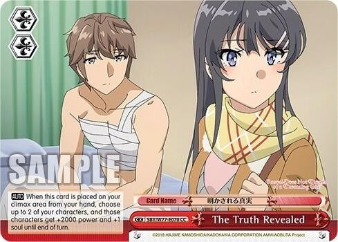 Image for The Truth Revealed (Rascal Does Not Dream of a Dreaming Girl) (SBY/W77-E070 CC) - Weiss Schwarz