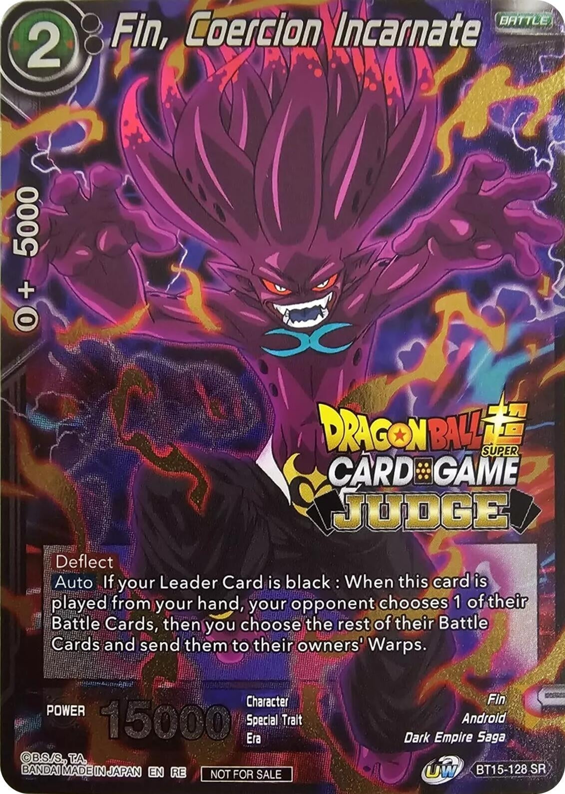 Image for Fin, Coercion Incarnate (Judge Pack Vol.12) (Tournament Promotion Cards) (BT15-128) - Dragon Ball Super: Masters