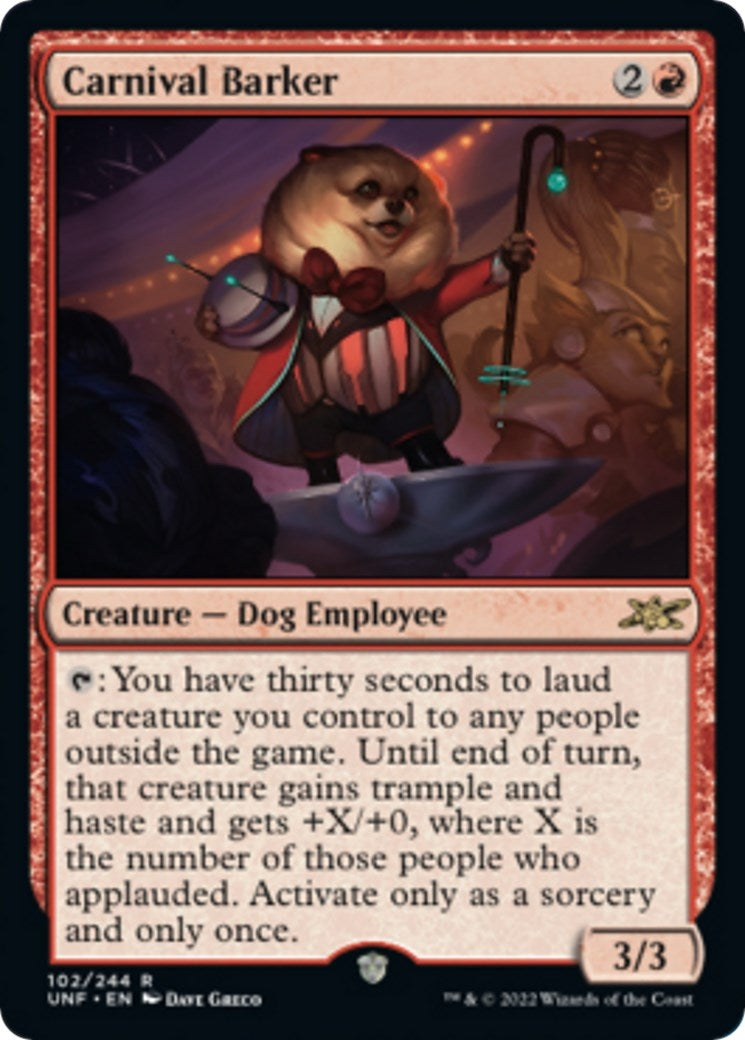 Image for Carnival Barker (Unfinity) (102) - Magic: The Gathering